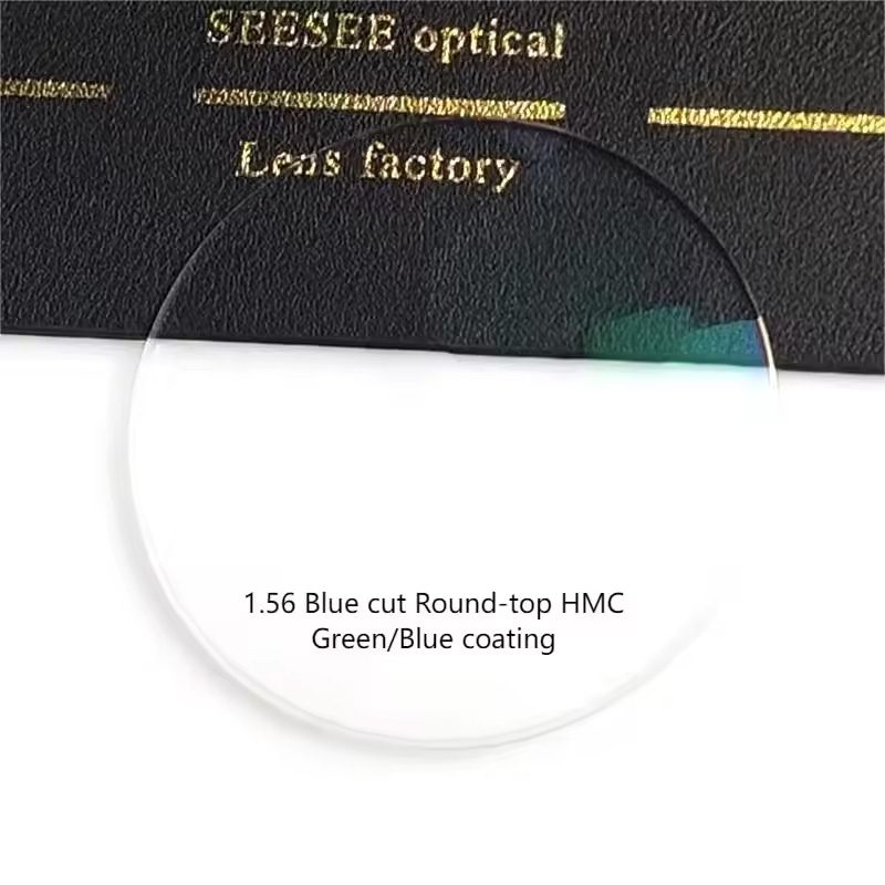 Illustration published with the Seesee article Single-Vision vs. Bifocal vs. Progressive: Which Lenses Work Best with Blue Cut Technology?: Bifocal Lens with Blue Cut