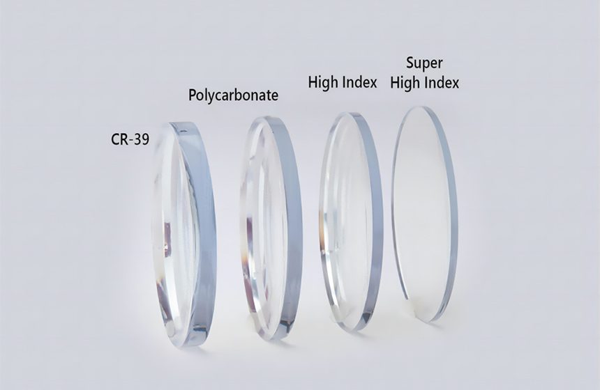 Illustration published with the Seesee article Different Types of Eyeglass Lenses: Choosing the Best One for You?: Types of Glasses Lens Materials